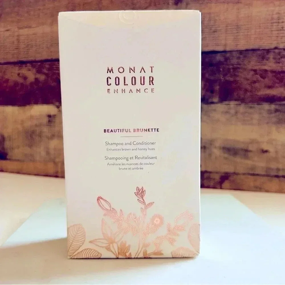 NIB Sealed Monat Colour Enhance Brunette Shampoo & Conditioner Set